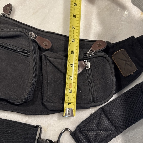Urban Outfitters Rotcho Canvas Crossbody Bag Black Solid‎ Cotton - Picture 12 of 12